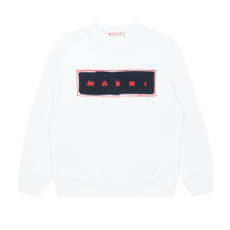◆키즈◆24FW 여성 로고 프린트 맨투맨 화이트 M01223 M00NF 0M110