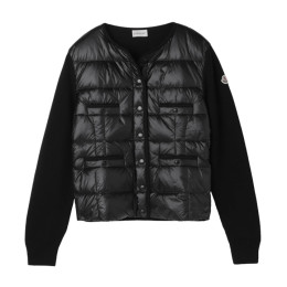 ◆당일◆24FW 로고 패치 니트 믹스 패딩 자켓 블랙 J2 093 9B000 25 M1131 999