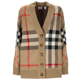 ◆당일◆25FW 카라그 CARAGH 체크 가디건 아카이브베이지 8039153