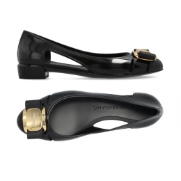 ◆당일◆25FW 나라 NARA 바라 보우 젤리 플랫슈즈 블랙 0785441