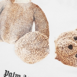 ◆당일◆23SS 백 로고 베어 프린팅 티셔츠 화이트 PMAA001C99JER001 0160