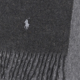 ◆당일◆25FW 포니 자수 클래식 울 머플러 차콜 449959334 003