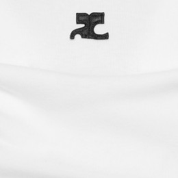 ◆당일◆24SS 로고 자수 버클 콘트라스트 티셔츠 화이트 124JTS117JS0070 0098