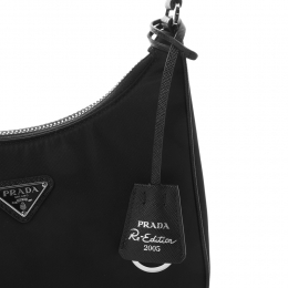 26SS 삼각 로고 리에디션 2005 나일론 미니 숄더백 블랙 1N204X R064 F0002