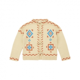 ◆키즈◆키즈 크로스 스티치 비욘 가디건 라이트옐로우 K1184F25 192