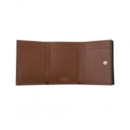 ◆당일◆25FW 로고 투톤 트라이폴드 반지갑 블랙/브라운 22-0867 0779959