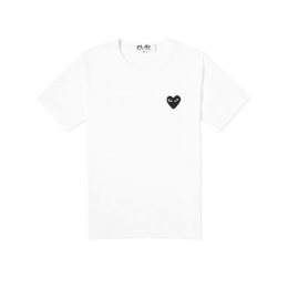 ◆당일◆26SS 블랙 하트 와펜 패치 티셔츠 화이트 AX-T064-051-2