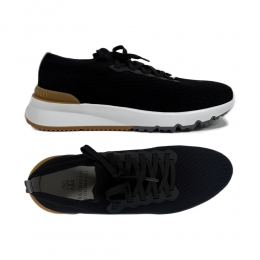 26SS 로고 탭 스니커즈 블랙 MZUPMBO252 CIK10