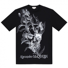 ◆12주년◆여성 그래픽 반팔 티셔츠 블랙 634224 QZABT 0901