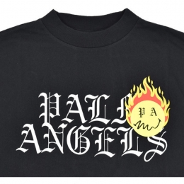 ◆12주년◆버닝 헤드 로고 프린팅 티셔츠 블랙 PMAA001R21JER003 1018