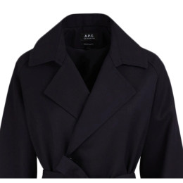 ◆당일◆23SS 더블 브레스트 벨트 코트 다크네이비 PSADA F01295 IAK