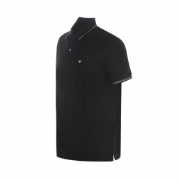 ◆당일◆25FW 루버 로고 라이닝 카라 티셔츠 블랙 8N1FB3 1JPTZ 0999