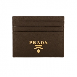 ◆당일◆25FW 금장 로고 사피아노 카드지갑 브라운 1MC025 2D93 F0038