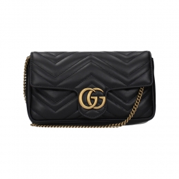 26SS 금장 GG 마몬트 체인 미니백 블랙 ‎751526 AACCE 1061