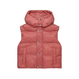 ◆키즈◆키즈 로고 후드 패딩 조끼 모브핑크 M01539 M00LY 0M350