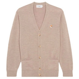 ◆당일◆25SS 폭스 헤드 패치 브이넥 가디건 베이지멜란지 GU00542KT1036 H250