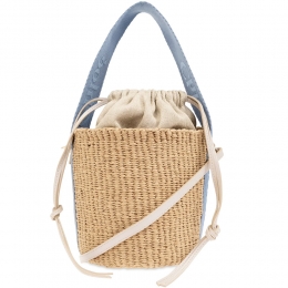 ◆당일◆25FW 우디 스몰 버킷&크로스백 워시드블루 CHC23AS381L18 4E2