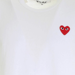◆당일◆25SS 레드 하트 와펜 패치 티셔츠 화이트 AZ-T108-051-2