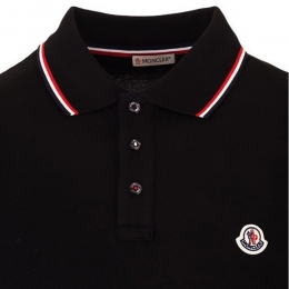 26SS 로고 패치 삼선 PK 티셔츠 블랙 8A703 00 84556 999