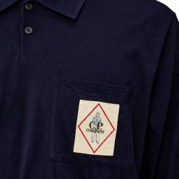 ◆당일◆25FW 인디고 롱 슬리브 폴로 티셔츠 데님블루 19CMPL179A 110056W D08