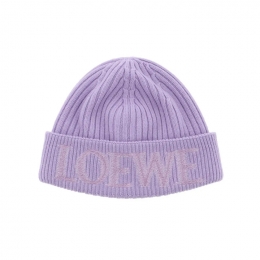 ◆당일◆26SS 로고 자수 울 비니 라일락 F540257X23 6140