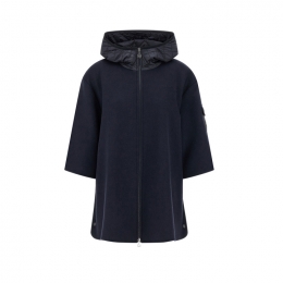 ◆당일◆25FW 로고 패치 울 후드 집업 케이프 네이비 3G000 02 M7148 P77