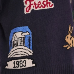 ◆당일◆25FW 파비디 PAVIDI 울 니트 네이비 2525366262 002