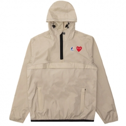 ◆당일◆25FW X K-WAY 레드 와펜 아노락 자켓 베이지 AZ-J502-051-3