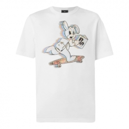 ◆당일◆25FW 스케이트 버니 프린팅 티셔츠 화이트 M2R 220X TP5247 02