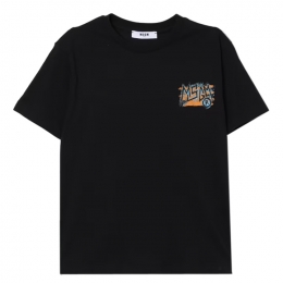 ◆키즈◆25SS 여성 백로고 프린트 크루넥 티셔츠 블랙 S5MSJBTH308 110