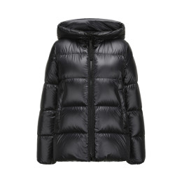 ◆당일◆25FW 세리트 SERITTES 로고 패치 후드 숏 패딩 자켓 블랙 1A000 68 597YG 999