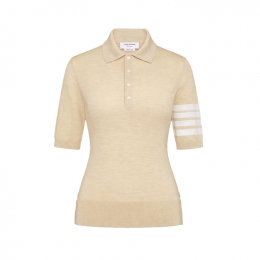 ◆당일◆26SS 사선 완장 릴렉스 핏 폴로 울 티셔츠 베이지 FKP053A Y1014 260