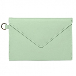 ◆당일◆25SS 은장 로고 넥 스트랩 파우치 카드지갑 미스트그린 IU05528LC0025 P322