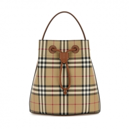◆당일◆25FW 빈티지 체크 스몰 드로스트링 버킷백 브라이어브라운 8109795