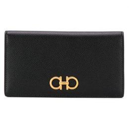 ◆당일◆25FW 더블 간치니 콘티넨탈 장지갑 블랙 22-D779 0726510