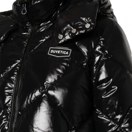 ◆당일◆25FW 콘자 CONZA 로고 패치 벨티드 후드 롱 패딩 자켓 블랙 VDDJ95636K0001 BKS