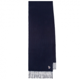 ◆당일◆25FW 지브라 로고 패치 울 머플러 네이비 M1A 150K PZEBRA 47