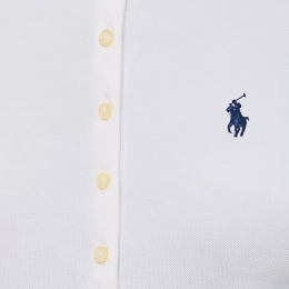 ◆당일◆26SS 포니 자수 버튼 폴로 티셔츠 화이트 211939272 002