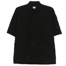 ◆당일◆25SS 렌즈 와펜 크롬 숏슬리브 셔츠 자켓 블랙 18CMOS035A 005904G 999