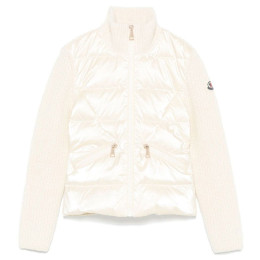 ◆키즈◆24FW 키즈 로고 패치 니트 믹스 패딩자켓 아이보리 9B000 11 M1241 034