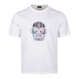 ◆당일◆25FW 페인티드 스컬 프린팅 티셔츠 화이트 M2R 220X TP5242 01