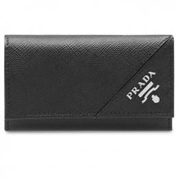 ◆당일◆25SS 사피아노 메탈 로고 키 케이스 지갑 블랙 2PG222 QME F0002