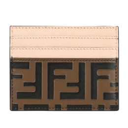 ◆당일◆25SS FF 모티프 카드지갑 브라운/라이트로즈 8M0445 AAII F180F