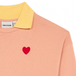 ◆키즈◆키즈 하트 로고 칼라 맨투맨 핑크 26120126 28