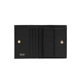 ◆당일◆26SS 사피아노 금장로고 코인 반지갑 블랙 1MV204 QWA F0002