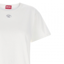 26SS NORMY-OD 스몰 메탈릭 로고 티셔츠 화이트 A20399 0JMBB 141