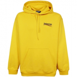 ◆당일◆23FW 웨이브 로고 후드티 옐로우 600583 TKVI9 7442