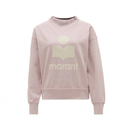 ◆당일◆25FW 모비 MOBY 벨벳 로고 맨투맨 라이트핑크/에쿠르 SW0003FA C3M07E LKEC