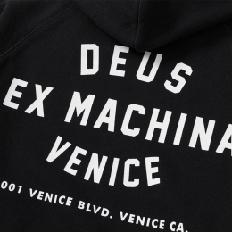 ◆당일◆23FW 베네치아 백 로고 프린팅 기모 후드티 블랙 DMW48675C BLACK