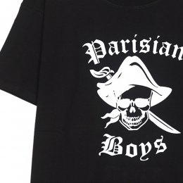 ◆12주년◆파리지앵 스컬 프린팅 티셔츠 블랙 LA04TEE84BK